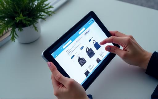A user interacting with a modern e-commerce product page.